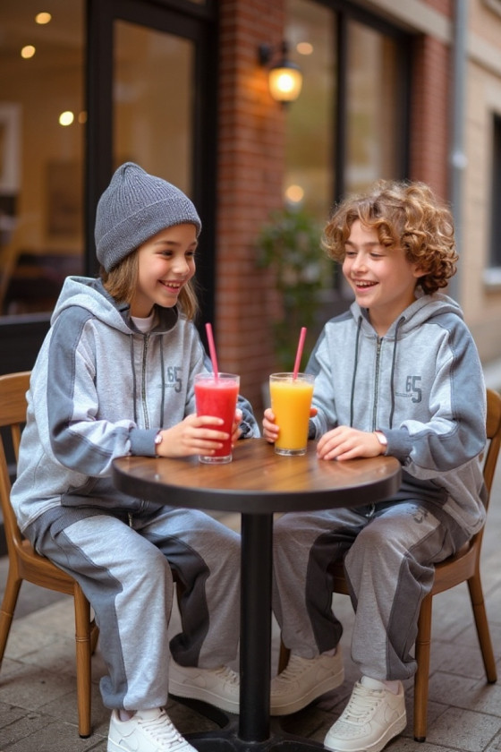 Komplet uniwersalny bluza rozpinana i spodnie 65