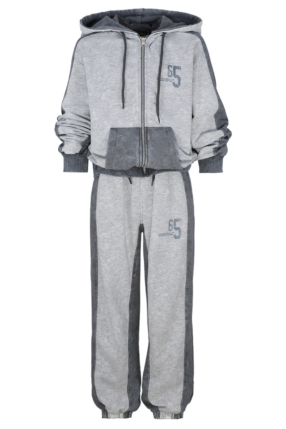 Komplet uniwersalny bluza rozpinana i spodnie 65