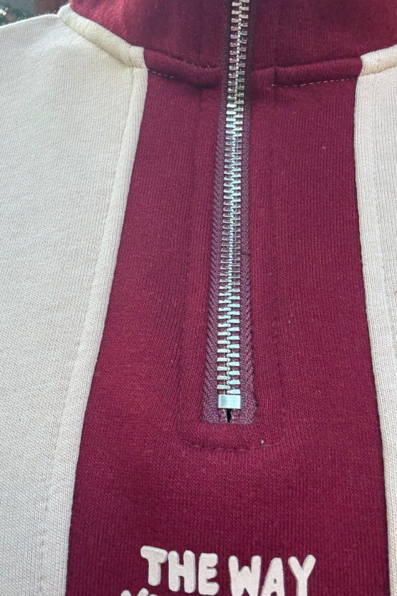 Komplet dla dziewczynki The Way beżowy z bordo