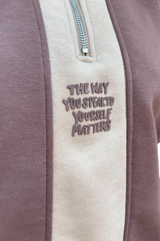 Komplet dla dziewczynki The Way brązowy z beżem