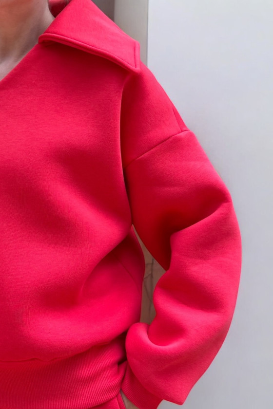 Komplet dla dziewczynki Kołnierz Malina