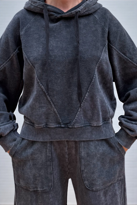 Komplet bluza i spodnie Viki ciemny grafit