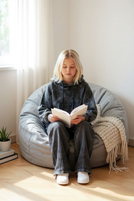 Komplet bluza i spodnie Viki ciemny grafit