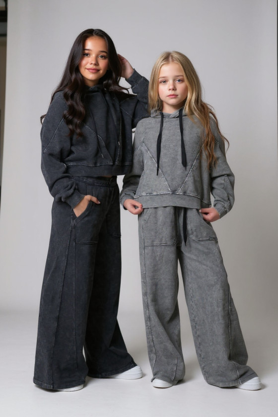 Komplet bluza i spodnie Viki ciemny grafit