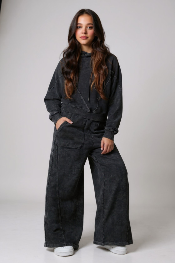 Komplet bluza i spodnie Viki ciemny grafit