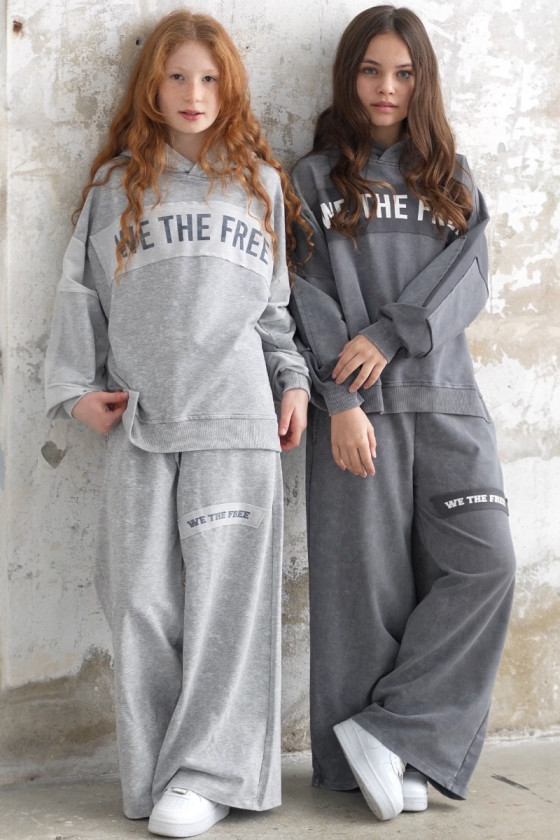 Komplet We The Free ciemny szary