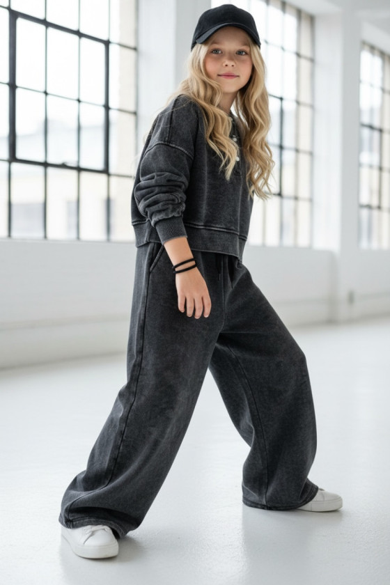 Komplet Chicago Style Ciemny Szary