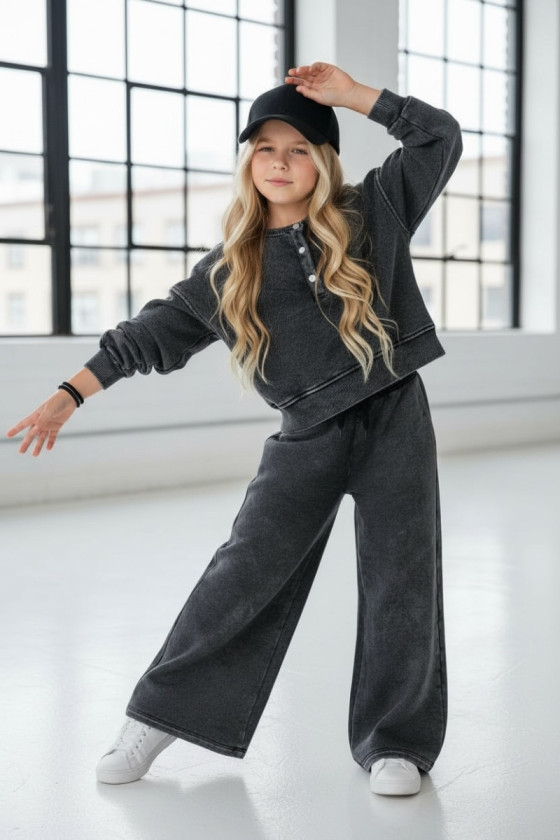 Komplet Chicago Style Ciemny Szary