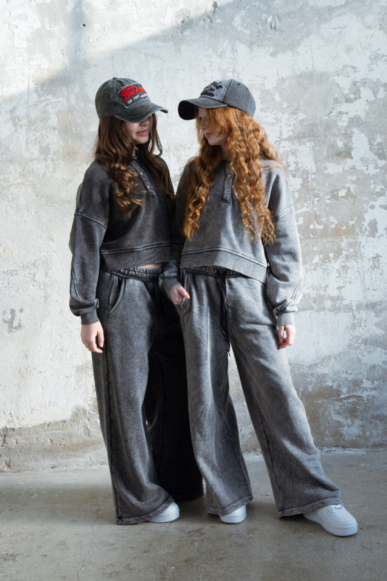 Komplet Chicago Style Ciemny Szary