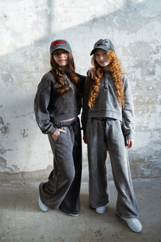 Komplet Chicago Style Ciemny Szary