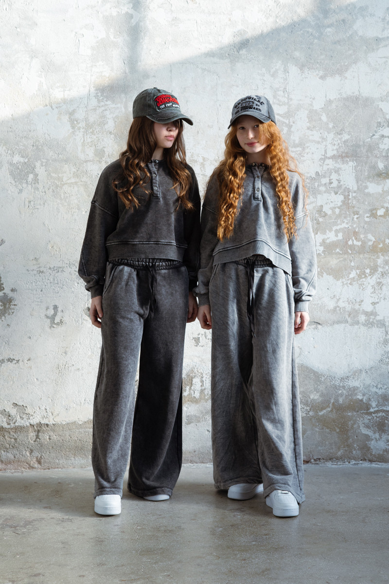 Komplet Chicago Style Ciemny Szary