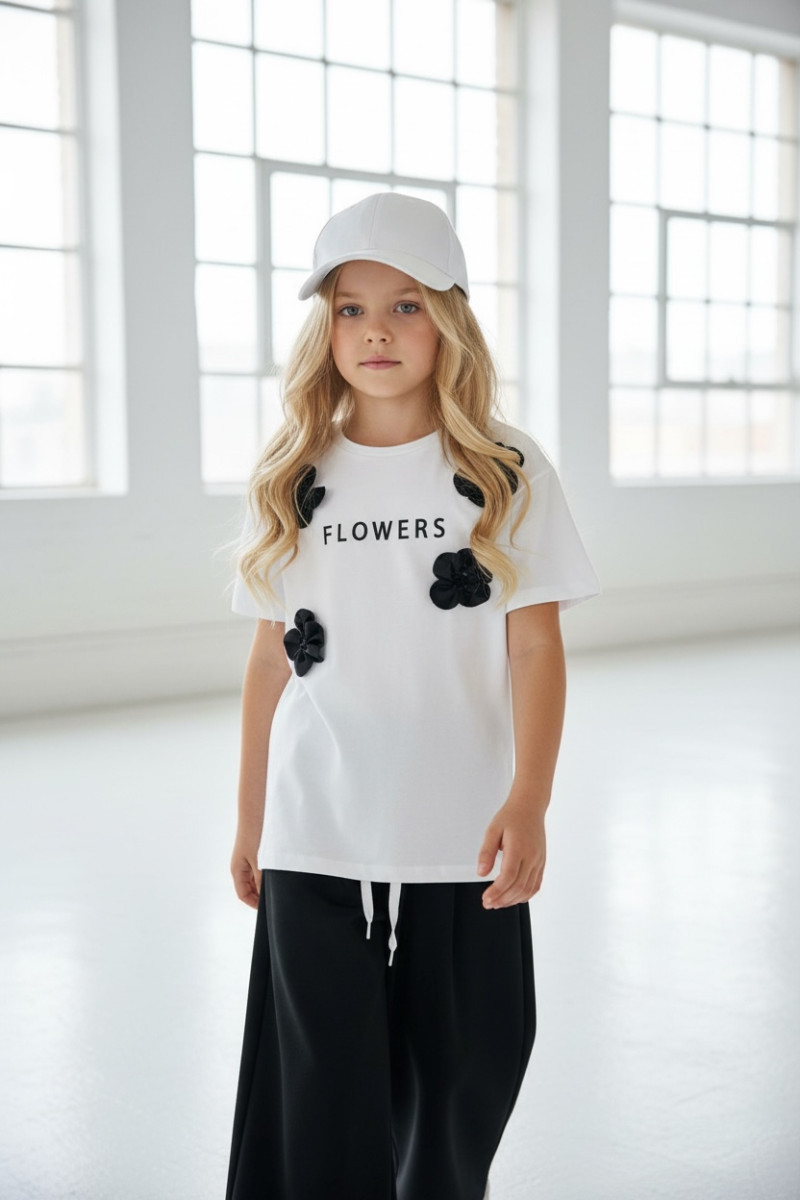 Bluzka biała dziewczęca Oktawia