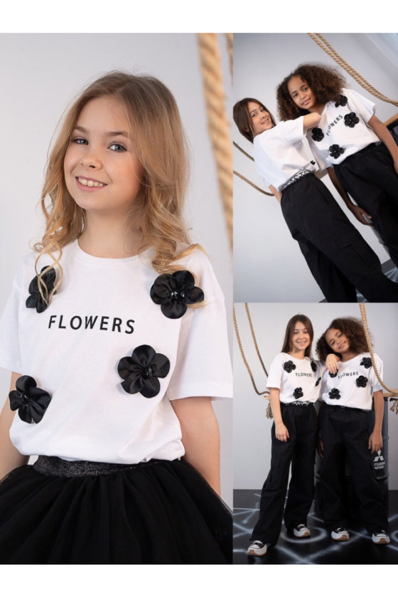 Bluzka biała dziewczęca Oktawia