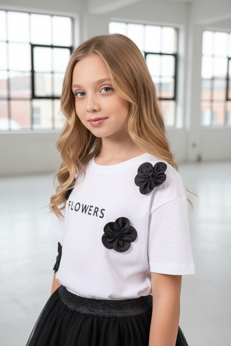 Bluzka biała dziewczęca Oktawia