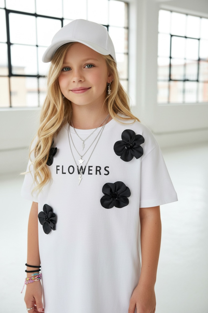 Bluzka biała dziewczęca Oktawia