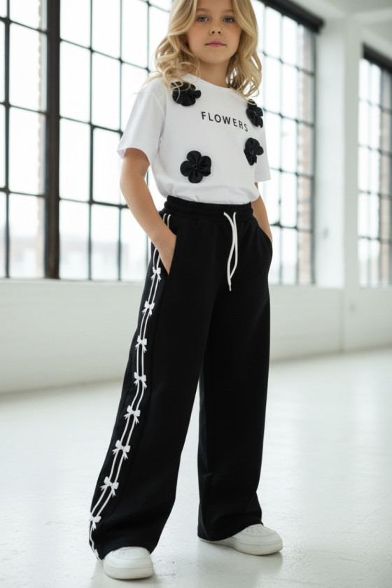 Spodnie dresowe Kokardki czarne