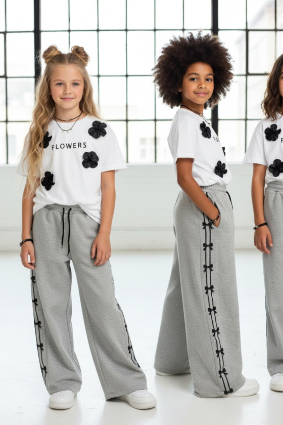 Spodnie dresowe Kokardki szare