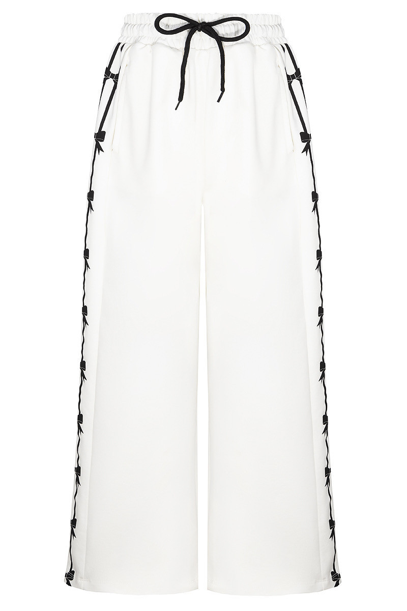 Spodnie dresowe Kokardki śmietanka