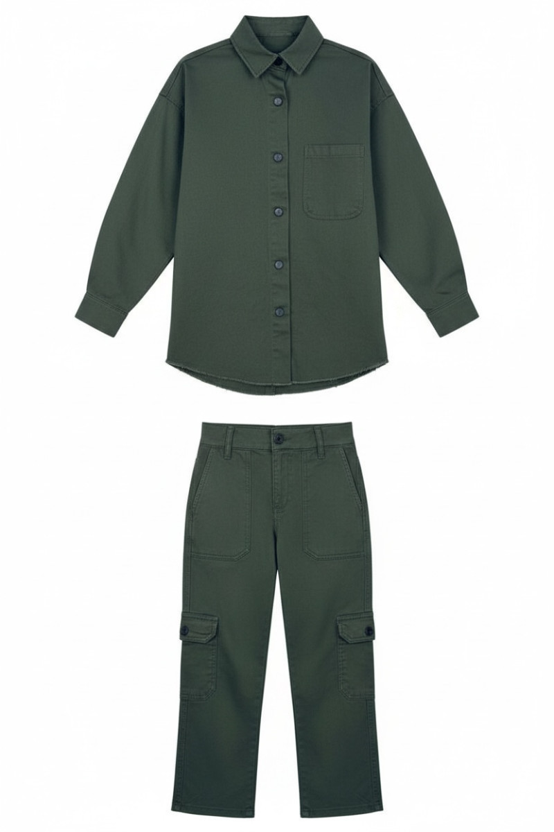 Komplet dla dziewczynki Nadia khaki