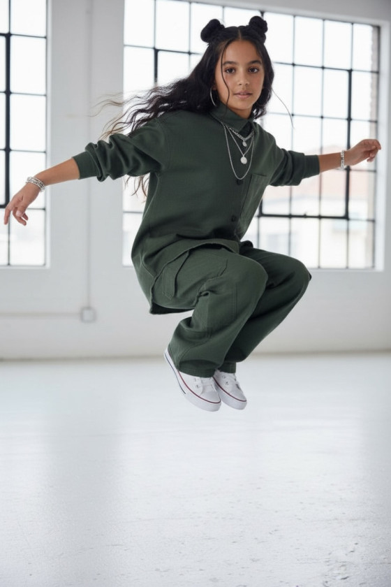 Komplet dla dziewczynki Nadia khaki