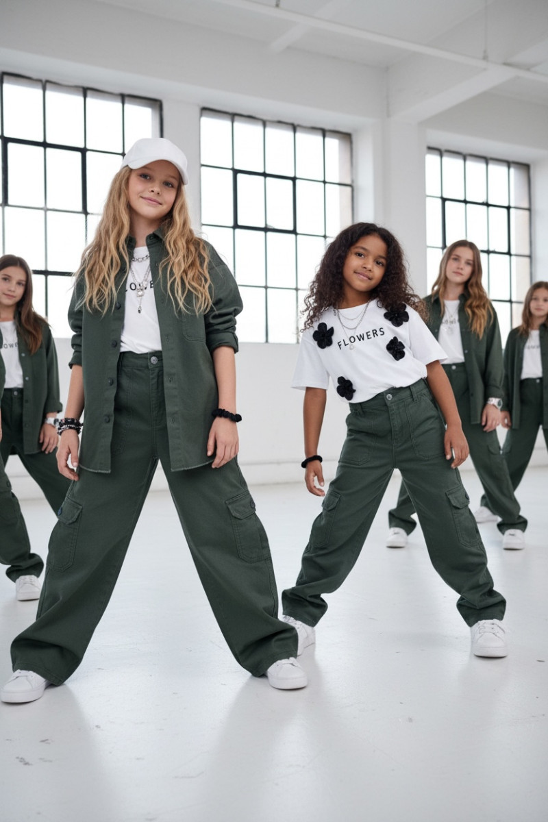 Komplet dla dziewczynki Nadia khaki