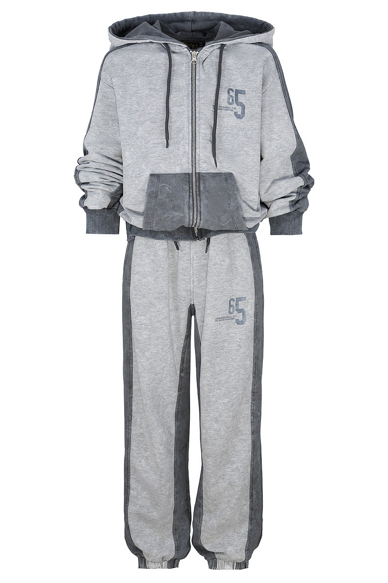 Komplet uniwersalny bluza rozpinana i spodnie 65