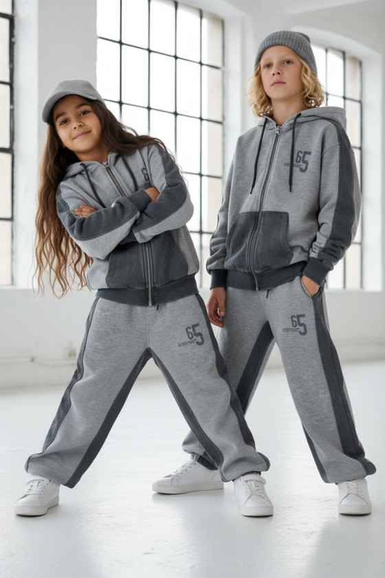 Komplet uniwersalny bluza rozpinana i spodnie 65