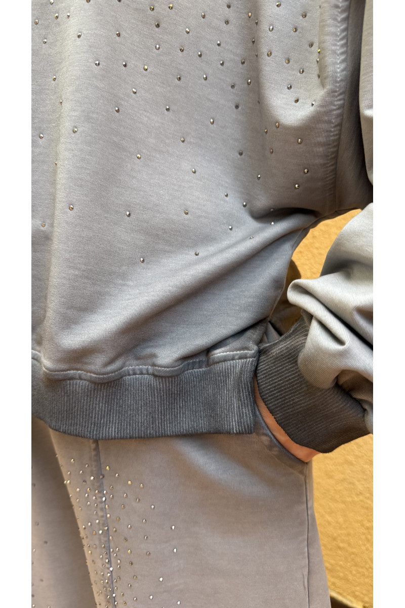 Komplet dla dziewczynki Silver Dots bluza i spodnie