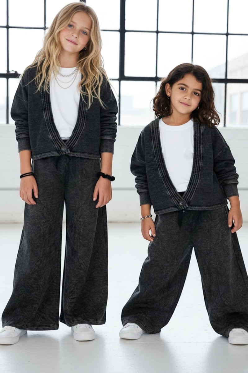 copy of Komplet 3-częściowy Look Style bluza, t-shirt, spodnie, jasny szary