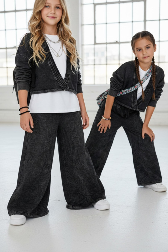 copy of Komplet 3-częściowy Look Style bluza, t-shirt, spodnie, jasny szary