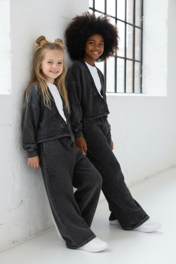 copy of Komplet 3-częściowy Look Style bluza, t-shirt, spodnie, jasny szary