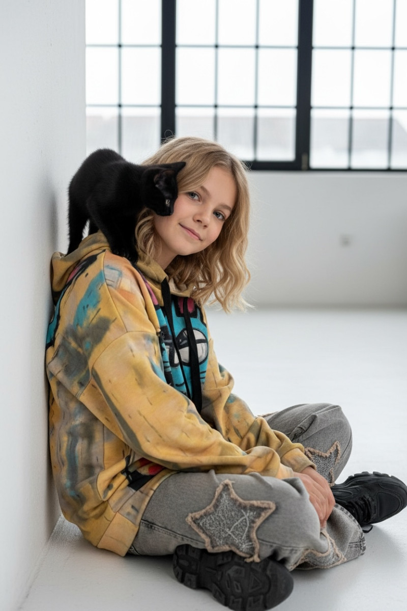 Bluza Kici Miau bawełna pętelkowa Kitty