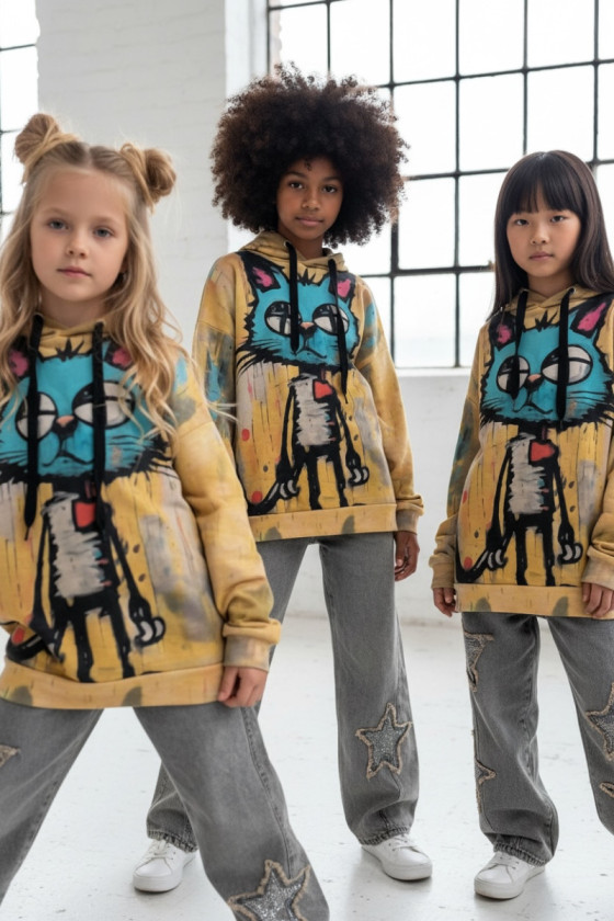 Bluza Kici Miau bawełna pętelkowa Kitty