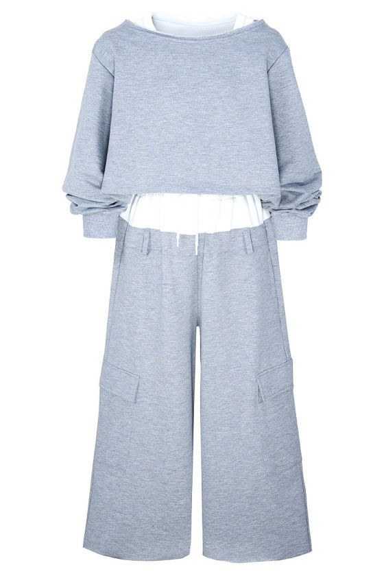 Komplet 3-częściowy dzewczęcy Emma buza, top, spodnie