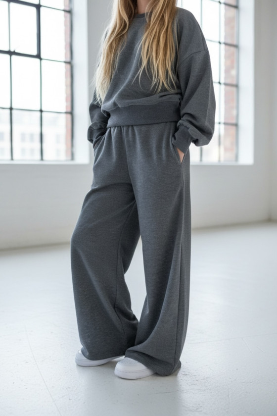 Komplet dla dziewczynki Limba bluza i spodnie Szary