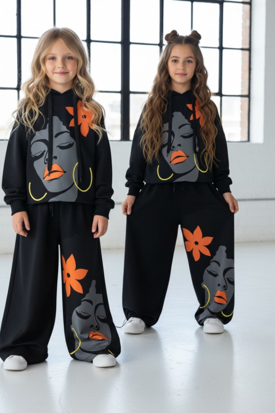 Komplet dla dziewczynki Boni czarny