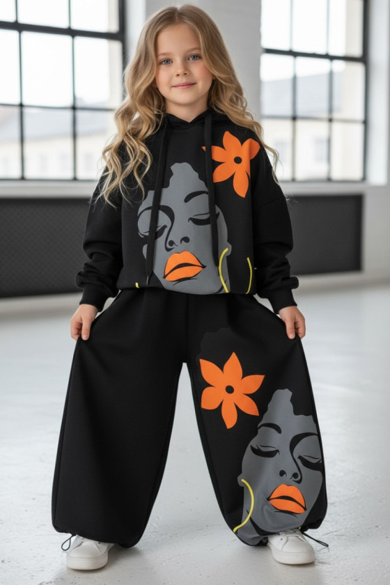 Komplet dla dziewczynki Boni czarny