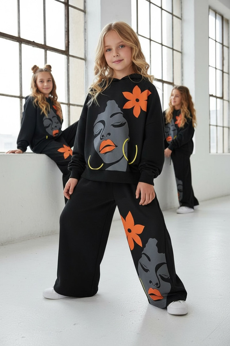 Komplet dla dziewczynki Boni czarny