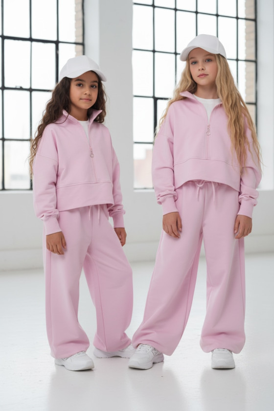 Komplet dla dziewczynki bluza i spodnie Light Pink
