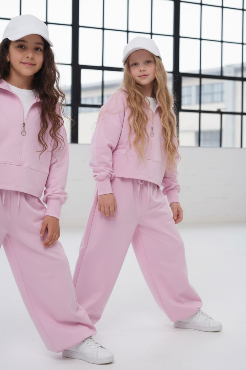 Komplet dla dziewczynki bluza i spodnie Light Pink