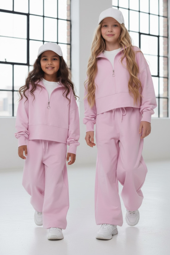 Komplet dla dziewczynki bluza i spodnie Light Pink