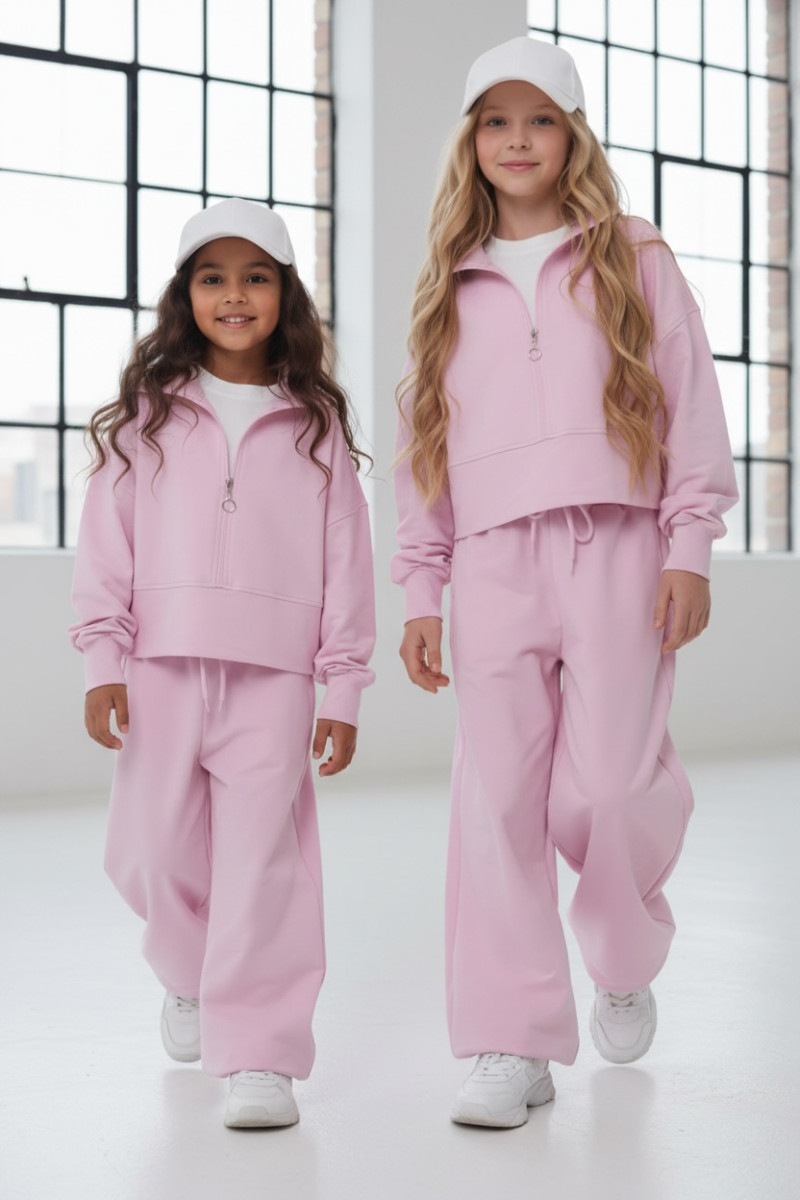 Komplet dla dziewczynki bluza i spodnie Light Pink