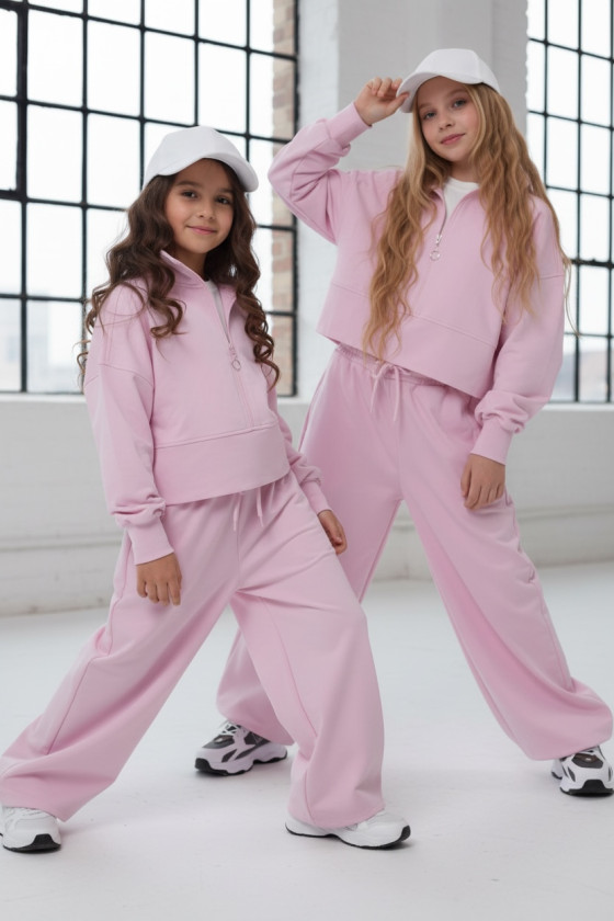 Komplet dla dziewczynki bluza i spodnie Light Pink