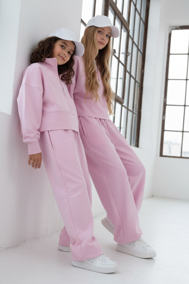 Komplet dla dziewczynki bluza i spodnie Light Pink