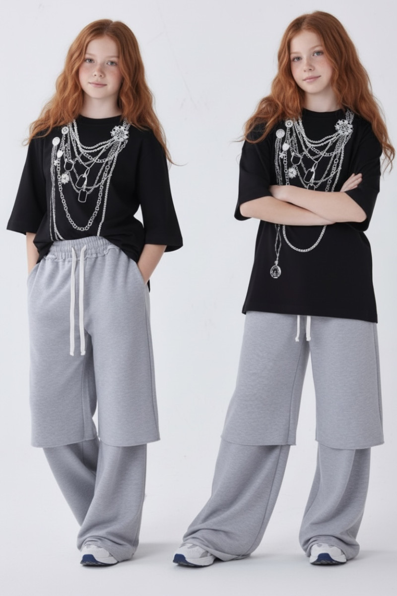 Spodnie dresowe Double szare