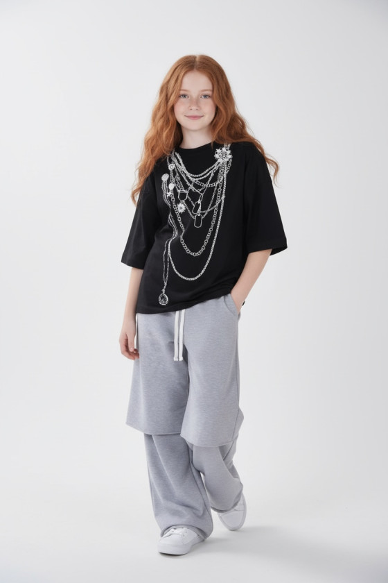 T-shirt Biżu Czarny