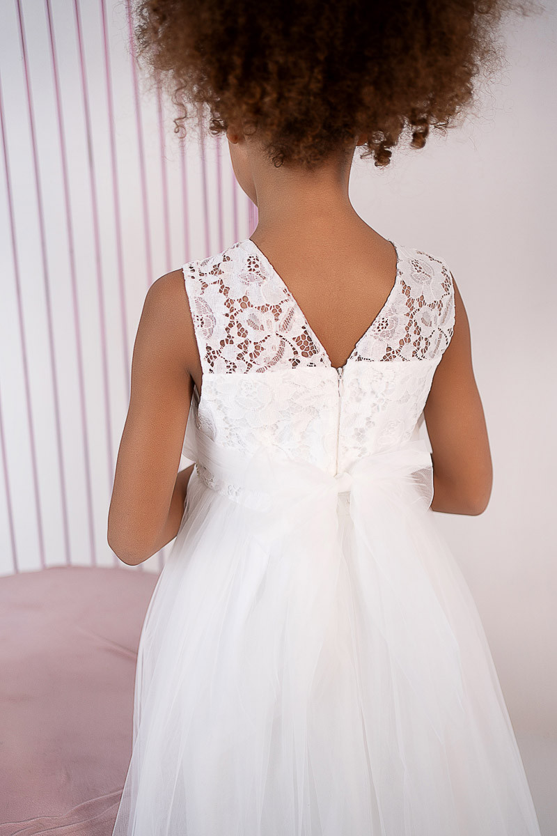 Sukienka dla dziewczynki Mari biała