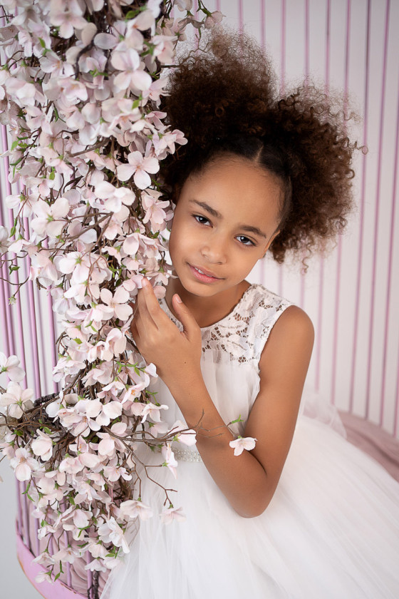 Sukienka dla dziewczynki Mari biała