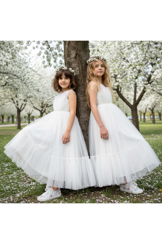 Sukienka dla dziewczynki Mari biała