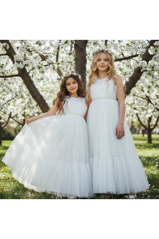 Sukienka dla dziewczynki Mari biała